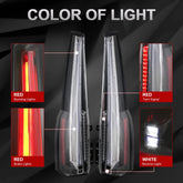 Transparent LED Tail Lights Rear lamp for 2015-2020 Chevrolet Chevy Tahoe Suburban Set of 2